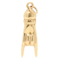 Vintage 14K Gold 'Mano Cornuto' Italian Good Luck Charm or Pendant