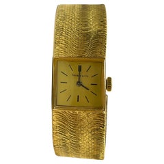 Montre vintage en maille d'or 14 carats de Tiffany & Co.