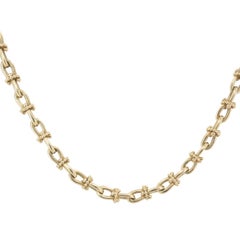 Vintage 14k Gold Nautical Chain Necklace Mariner Link Design