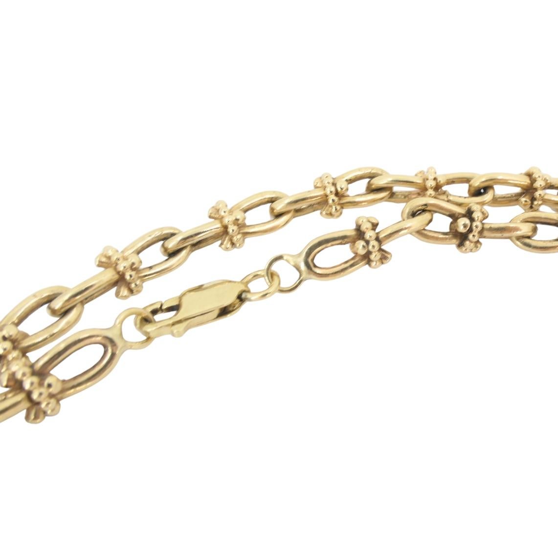 Vintage 14k Gold nautischen Kette Halskette Mariner Link Design für Damen oder Herren im Angebot