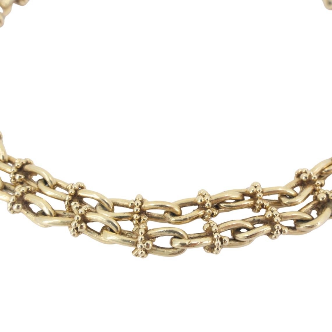 Vintage 14k Gold nautischen Kette Halskette Mariner Link Design im Angebot 1