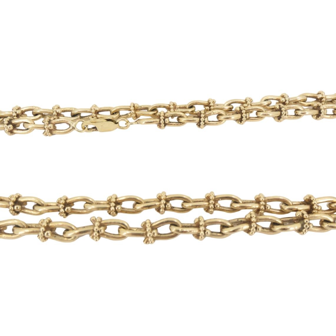 Vintage 14k Gold nautischen Kette Halskette Mariner Link Design im Angebot 2