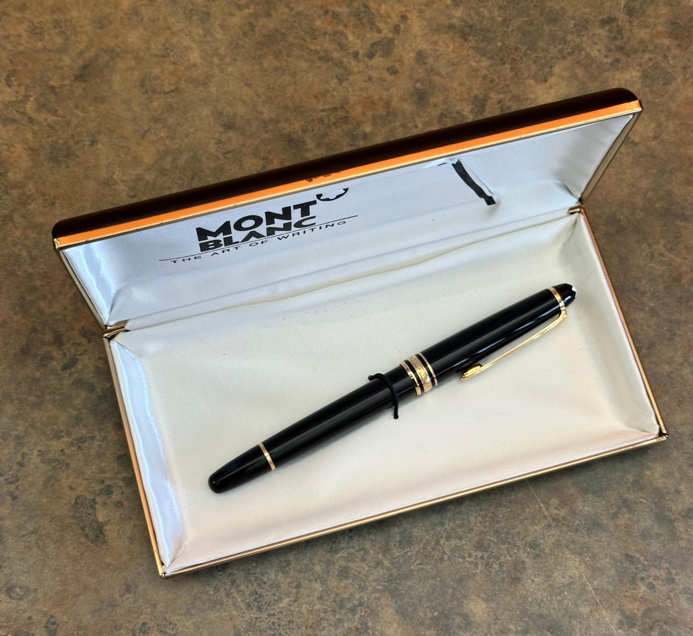 Plumín vintage de oro de 14 quilates Modelo #4810 Meisterstuck Pluma estilográfica con tinta de Montblanc en venta 3