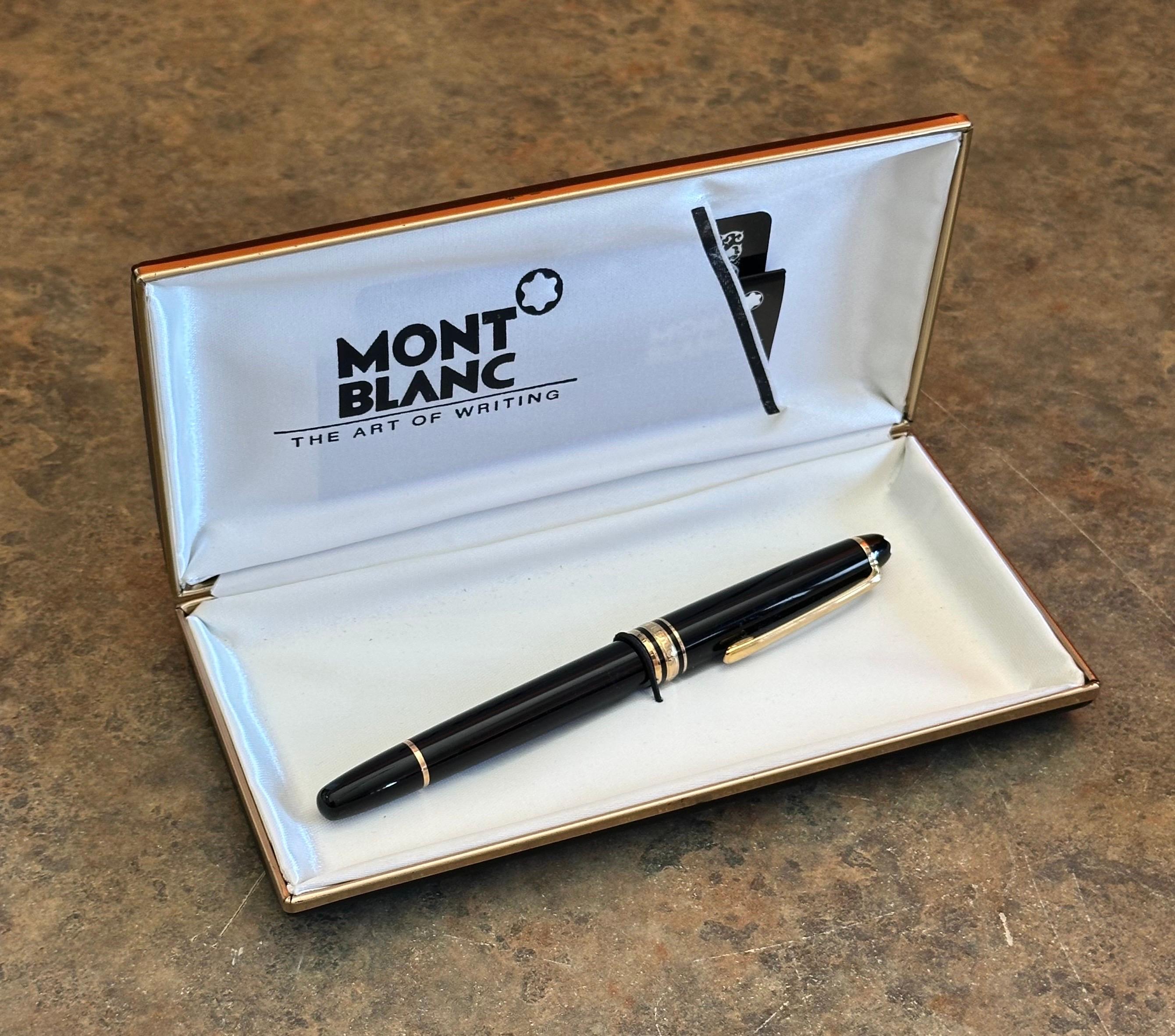 Plumín vintage de oro de 14 quilates Modelo #4810 Meisterstuck Pluma estilográfica con tinta de Montblanc en venta 4