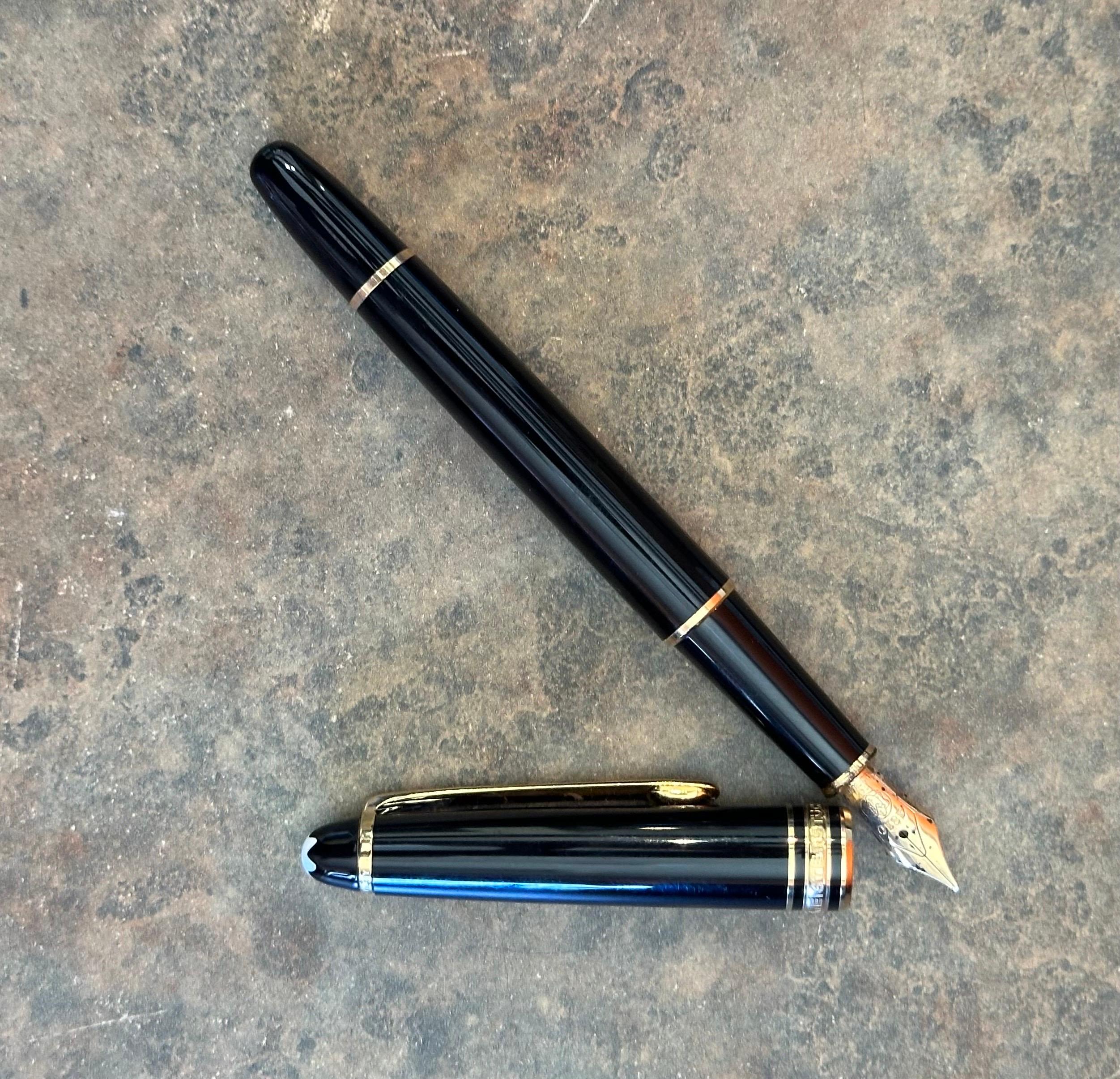 Plumín vintage de oro de 14 quilates Modelo #4810 Meisterstuck Pluma estilográfica con tinta de Montblanc en venta 5