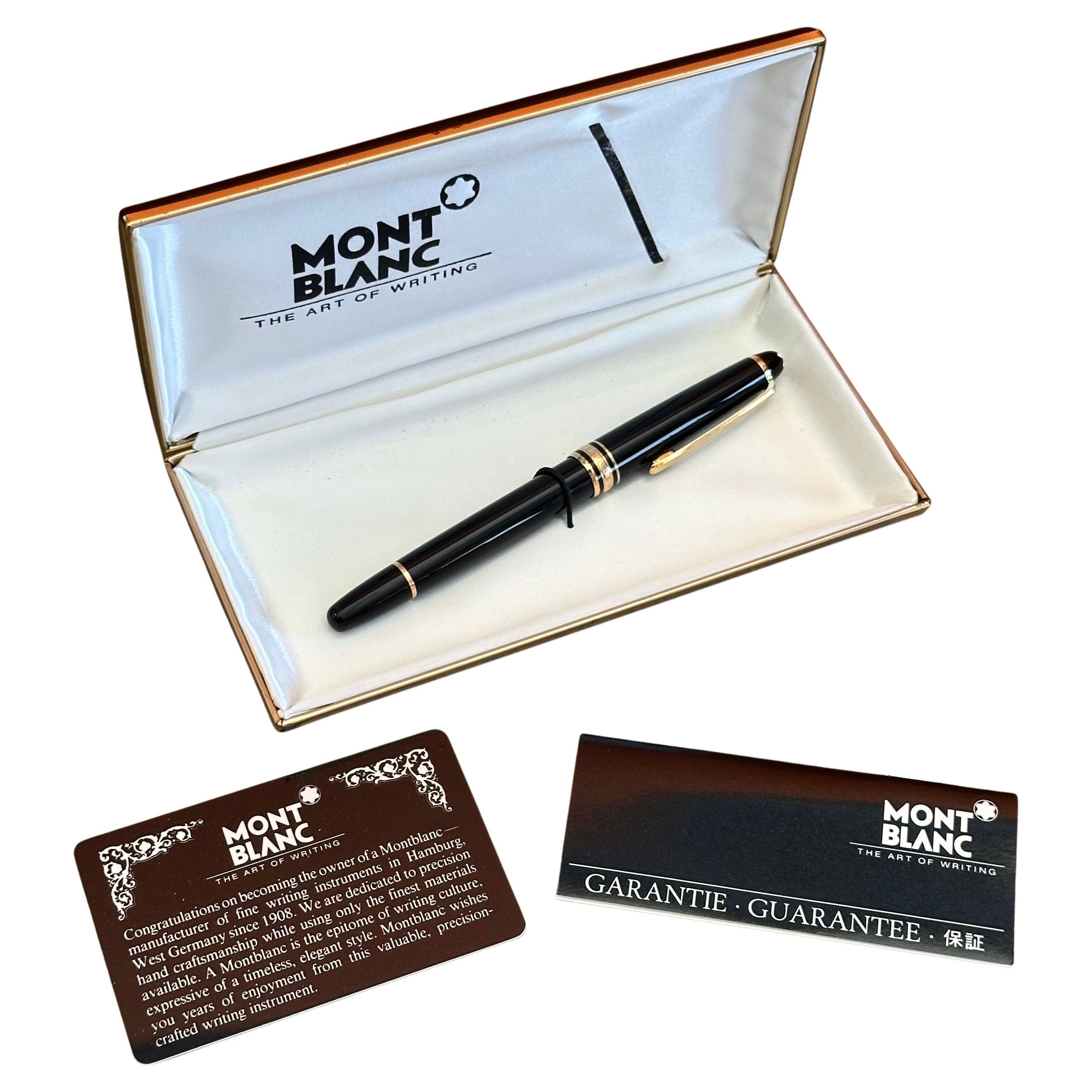 Plumín vintage de oro de 14 quilates Modelo #4810 Meisterstuck Pluma estilográfica con tinta de Montblanc siglo XX en venta