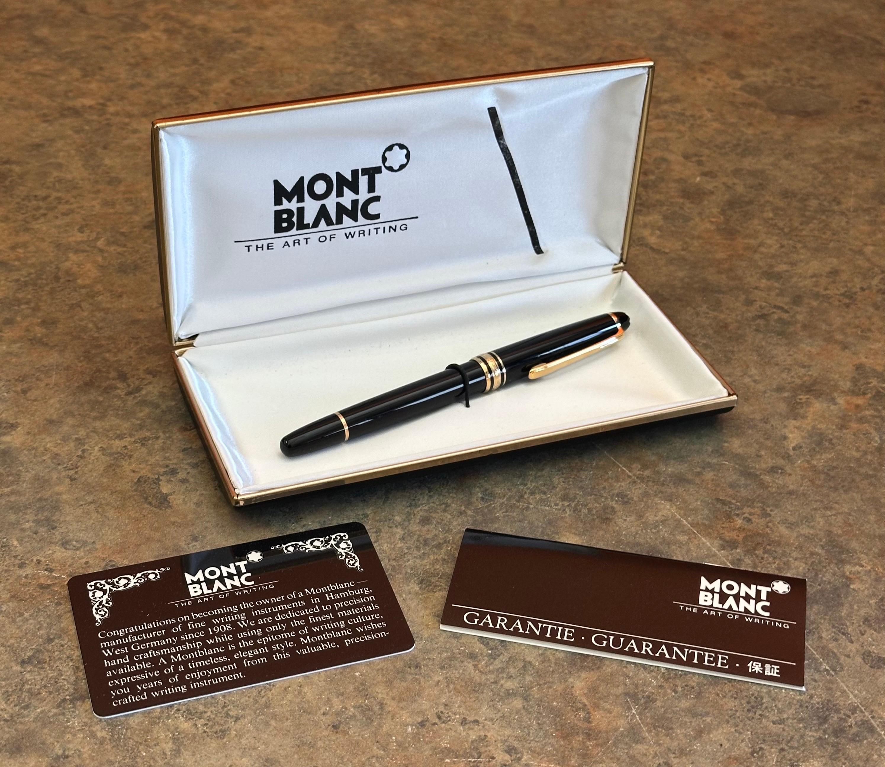 Plumín vintage de oro de 14 quilates Modelo #4810 Meisterstuck Pluma estilográfica con tinta de Montblanc en venta 2