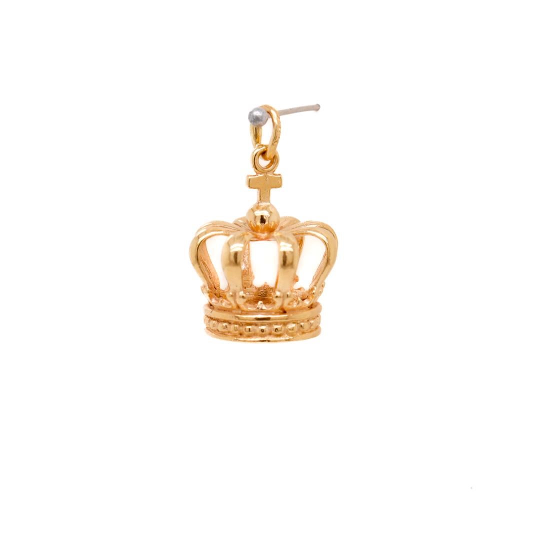 Vintage 14k Gold Openwork Crown Charm for a Charm Bracelet 5
