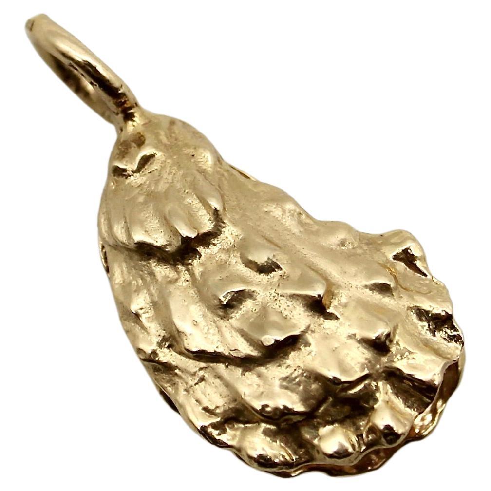 Vintage 14K Gold Oyster Charm with Pearl