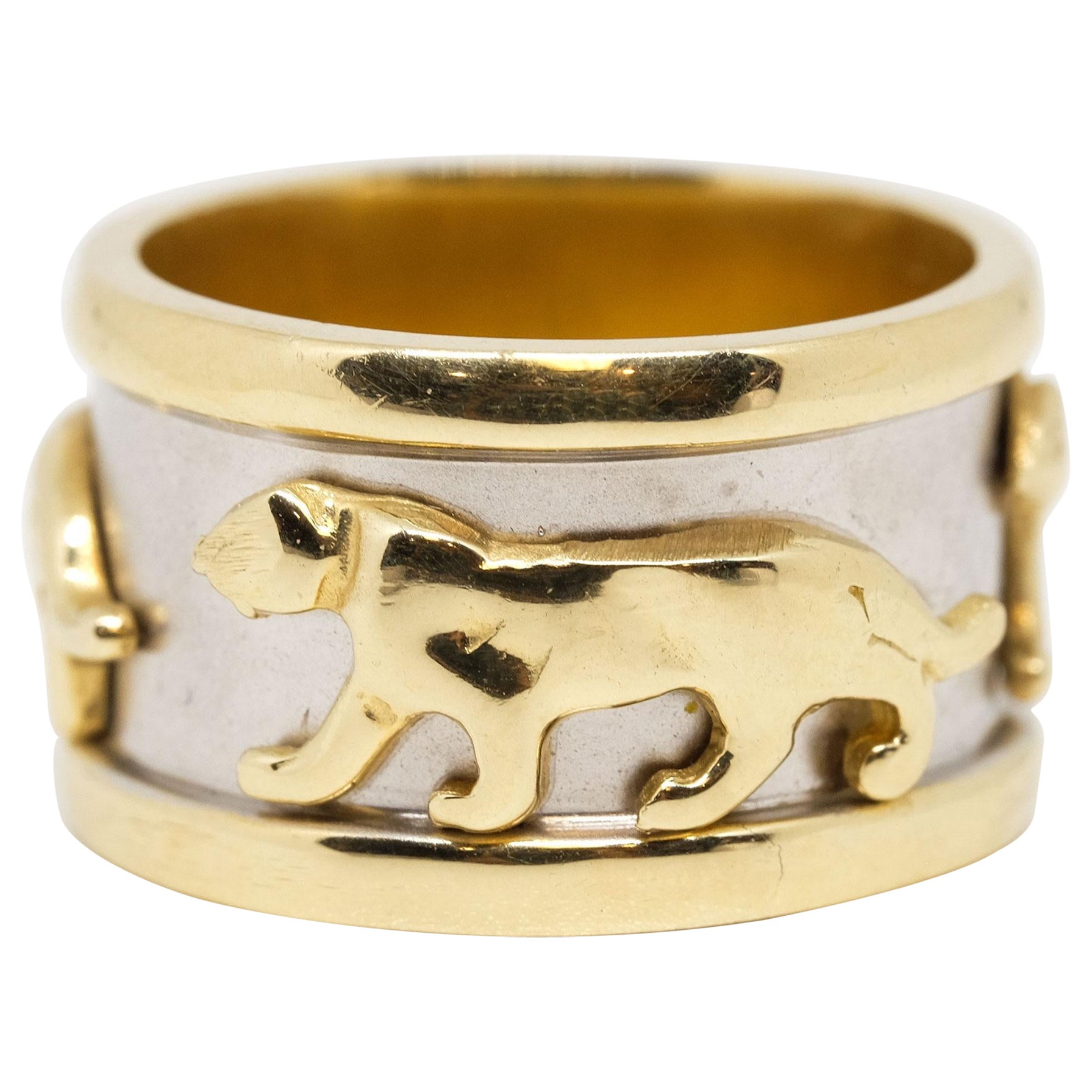Pantera-Ring, 14 Karat Gold im Angebot
