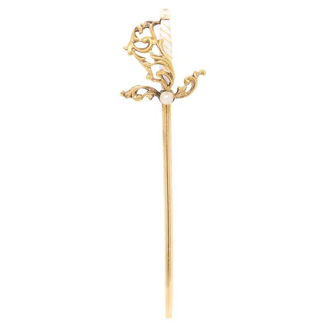 Antique Riker Bros 14k Gold and Ruby Figural Cockatrice or Dragon and ...