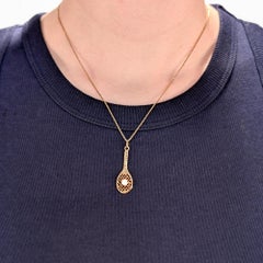 Vintage 14K Gold & Pearl Figural Tennis Racquet & Ball Charm for a Bracelet