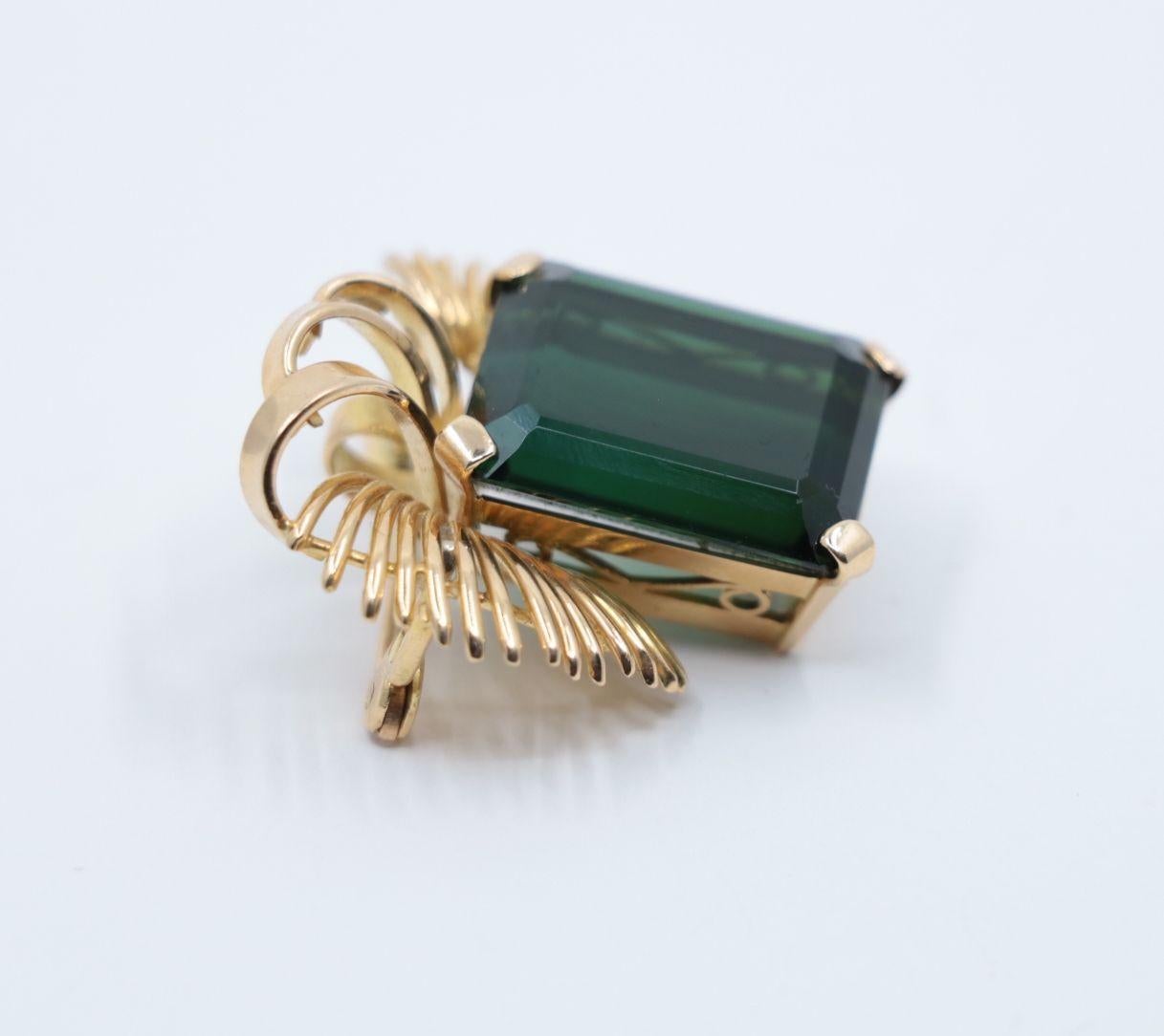 Women's Vintage 14K Gold Pendant Brooch