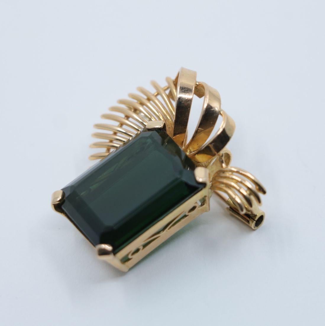 Vintage 14K Gold Pendant Brooch 2