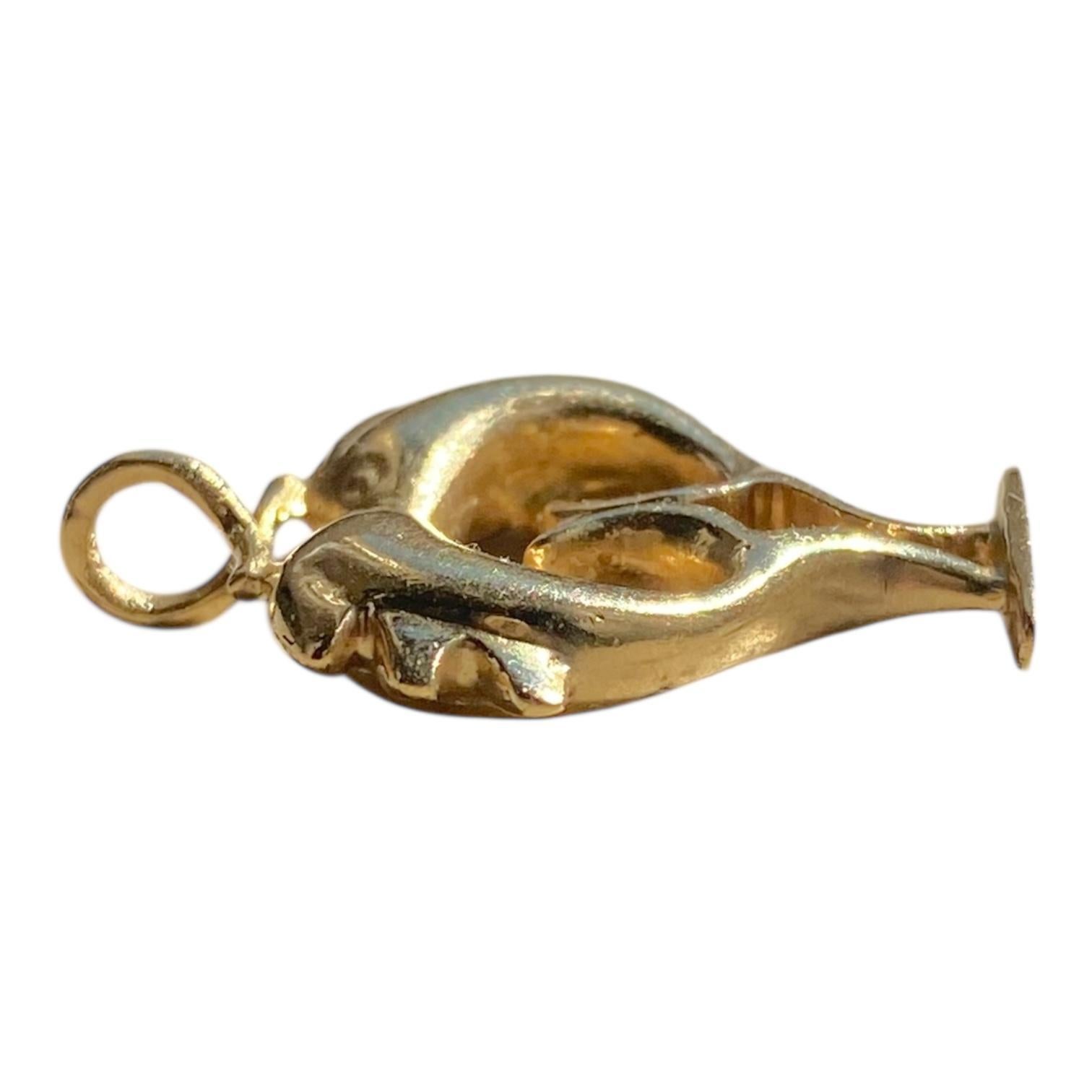 Vintage 14K Gold Pieces Zodiac Charm Pendant For Sale 1