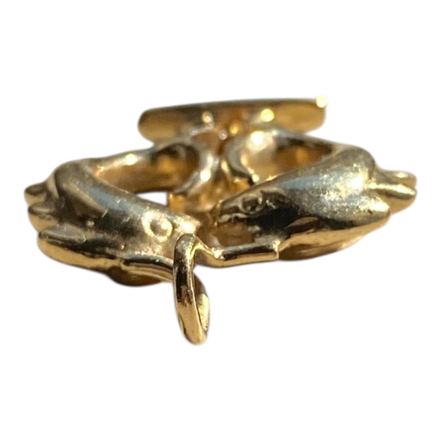 Vintage 14K Gold Pieces Zodiac Charm Pendant For Sale 2