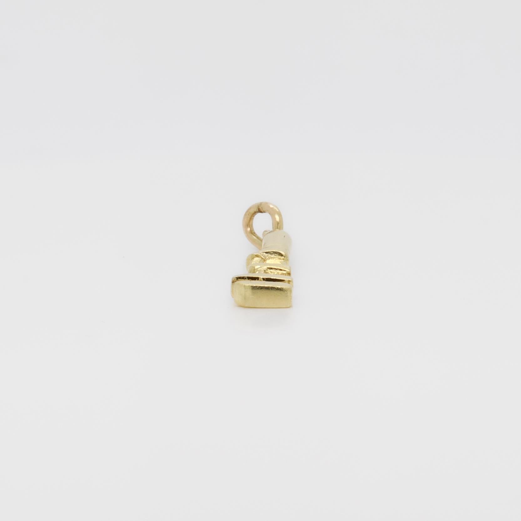 Vintage 14K Gold Pipe Wrench Charm for a Bracelet For Sale 4