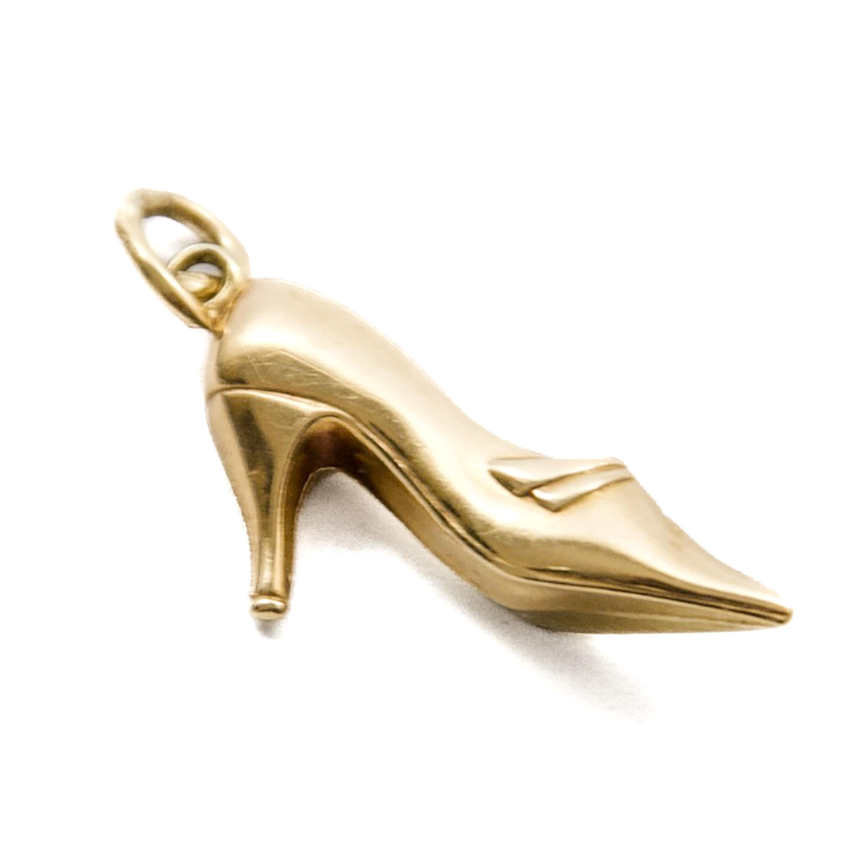 Charm per scarpe con tacco alto in oro 14 carati d'epoca In condizioni buone in vendita a Rotterdam, NL