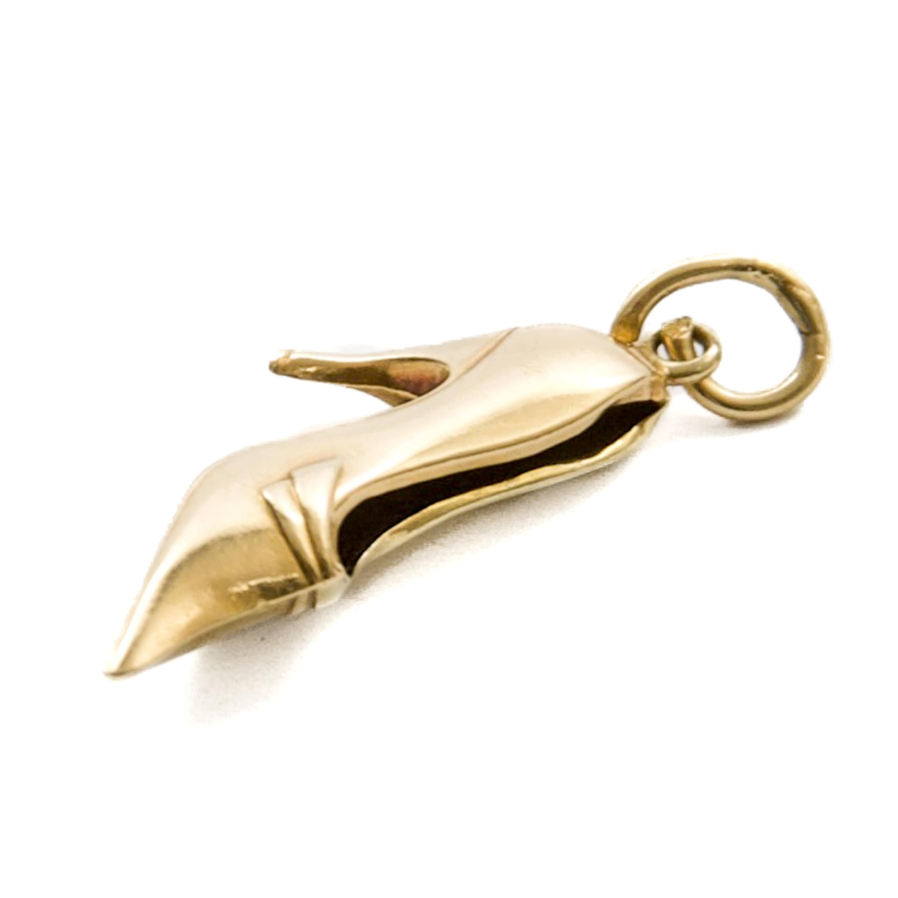 da uomo o donna Charm per scarpe con tacco alto in oro 14 carati d'epoca in vendita