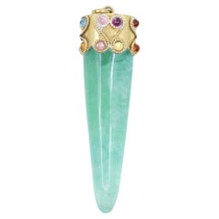Pendentif vintage en or 14K au quartz
