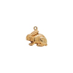 Vintage 14K Gold Rabbit Charm for a Bracelet