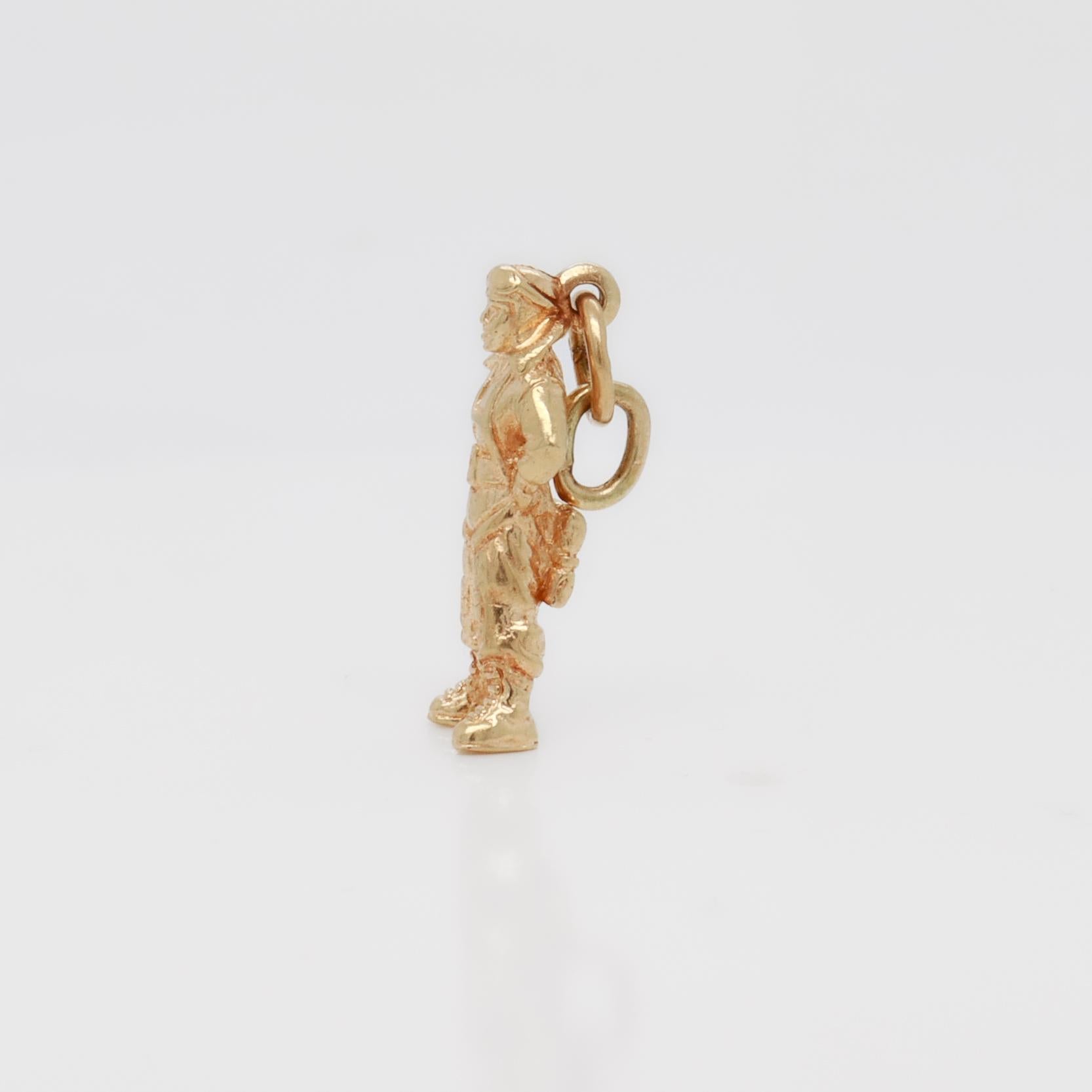 Vintage 14K Gold RAF WW2 Ära Pilot Charme für ein Armband im Angebot 1