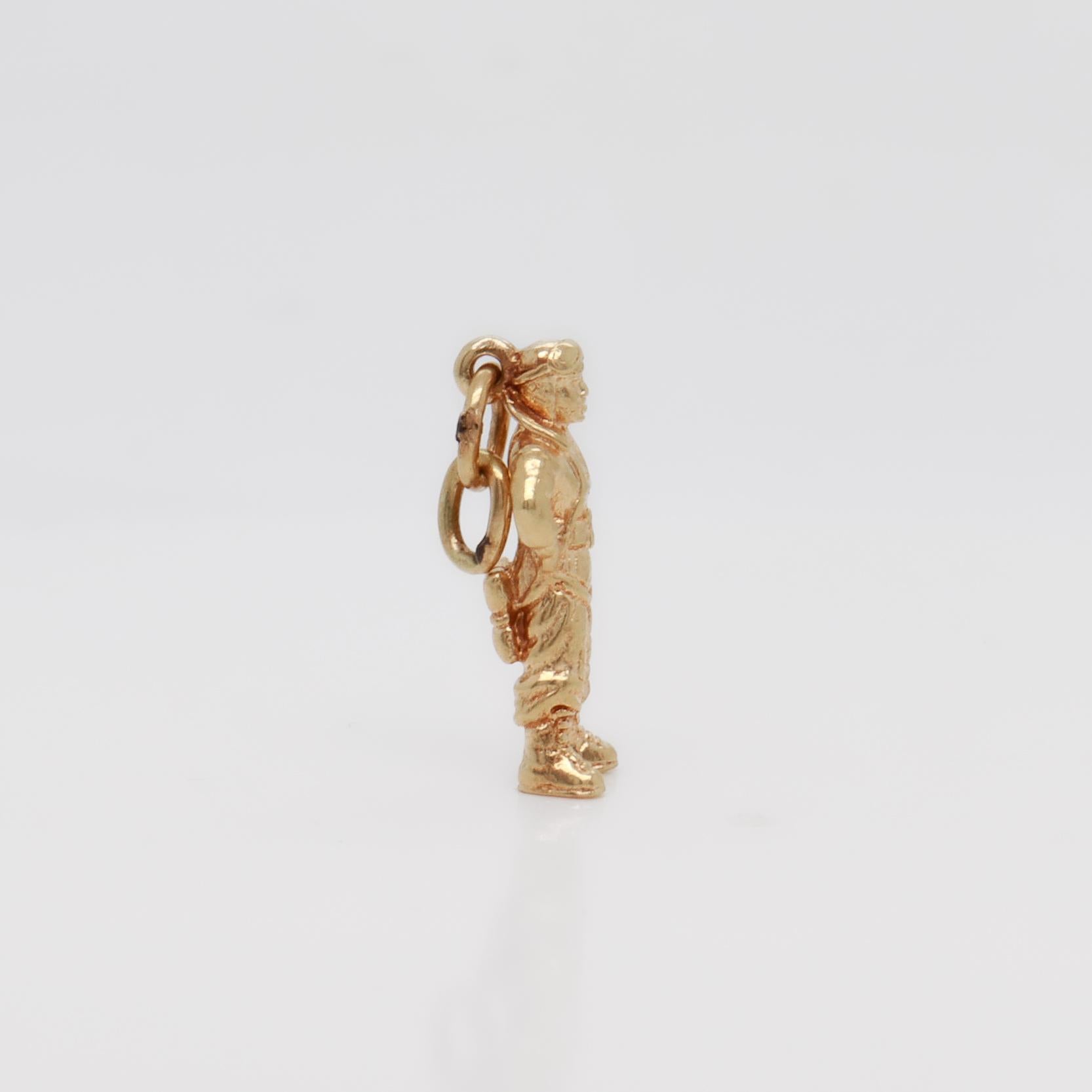 Vintage 14K Gold RAF WW2 Ära Pilot Charme für ein Armband im Angebot 3