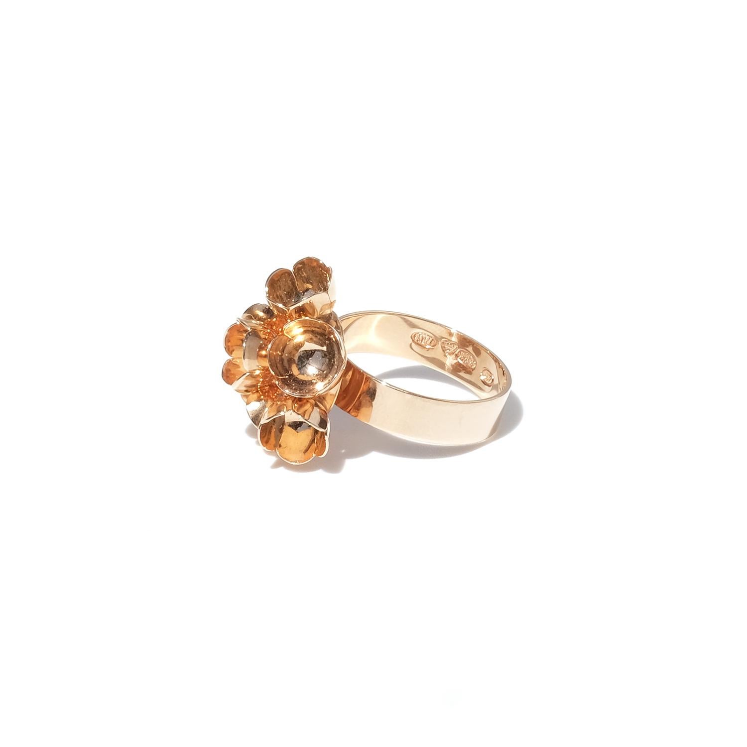 Vintage-Ring aus 14 Karat Gold von Liisa Vitali, hergestellt 1973 im Zustand „Gut“ in Stockholm, SE