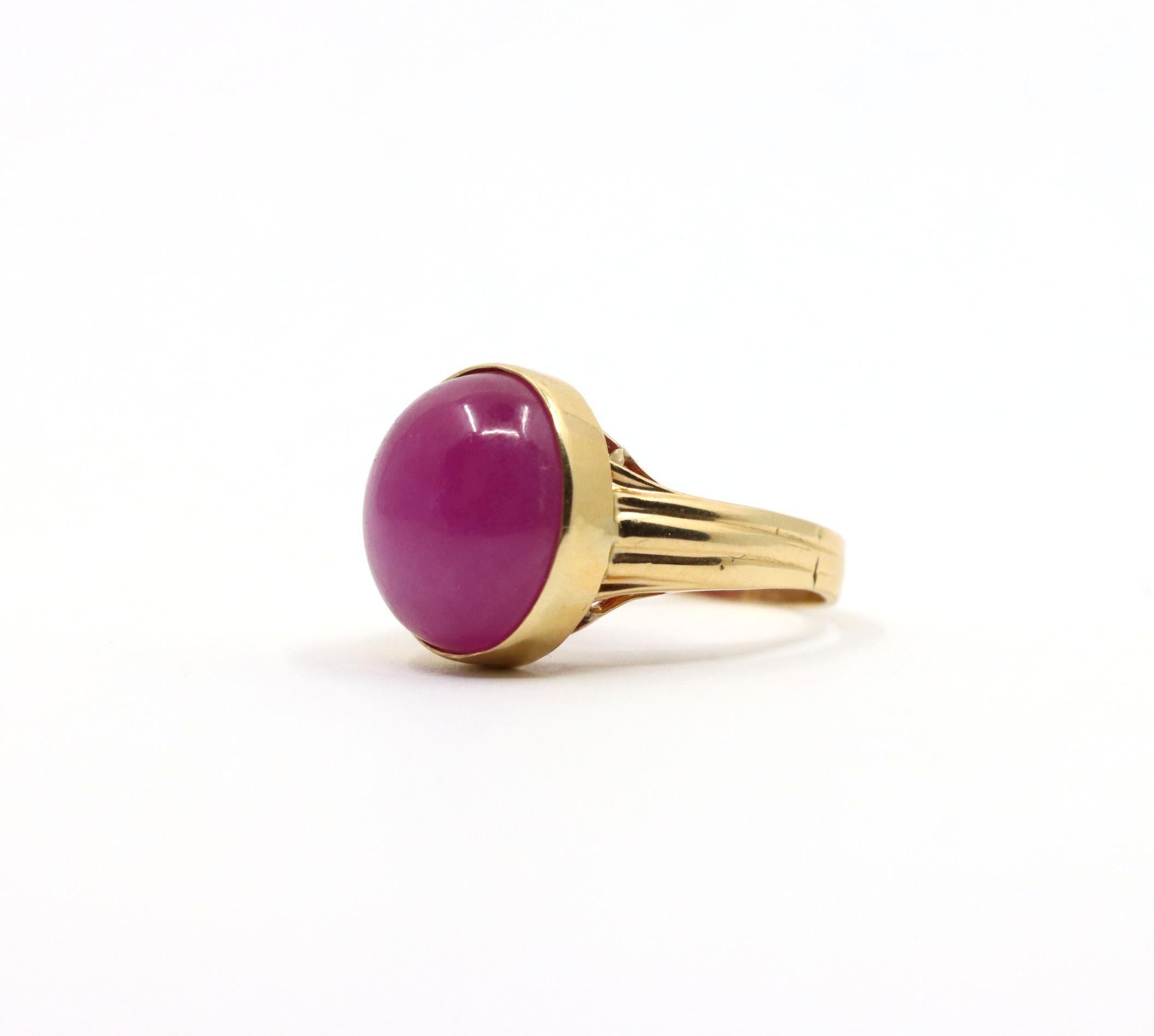 Vintage 14K Gold Ruby Ring For Sale 2