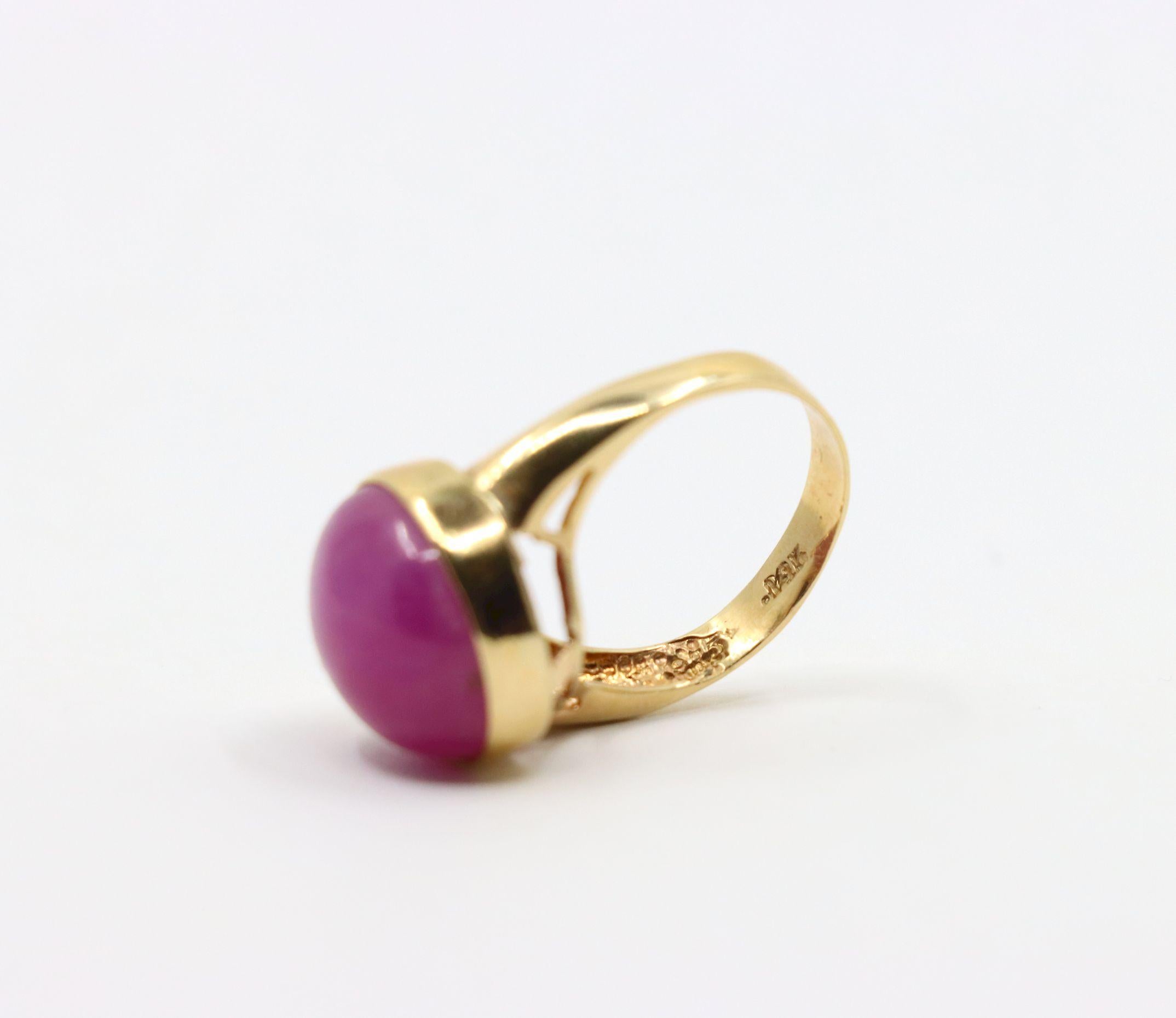 Vintage 14K Gold Ruby Ring For Sale 3