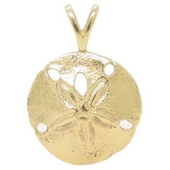 Used 14K Gold Sand Dollar Sea Shell Charm for a Bracelet
