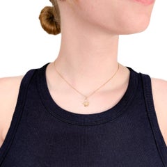 Vintage 14K Gold, Seed Pearl, and Diamond Figural Crown Pendant or Charm