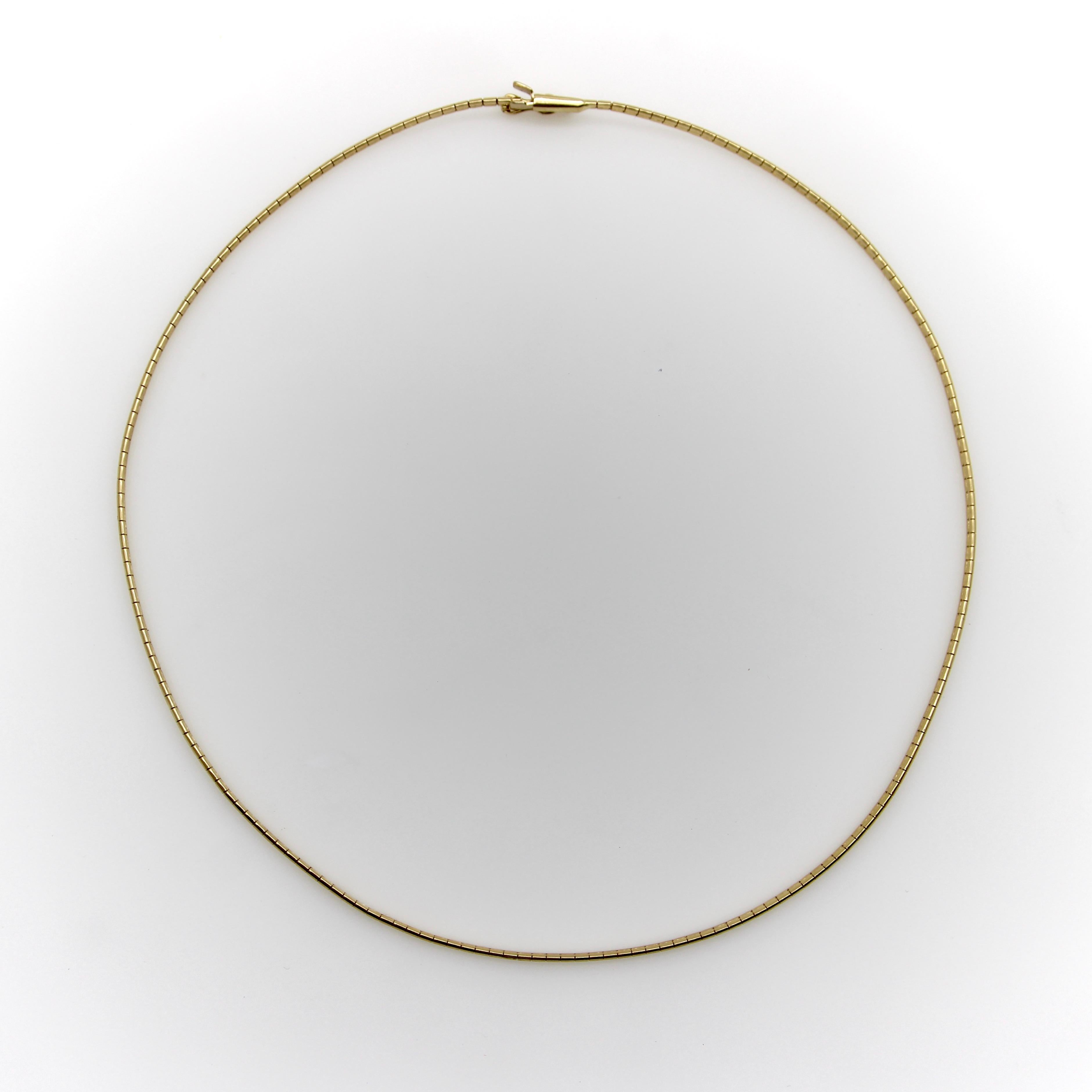 Collar Segmentado de Oro 14K Vintage Moderno en venta