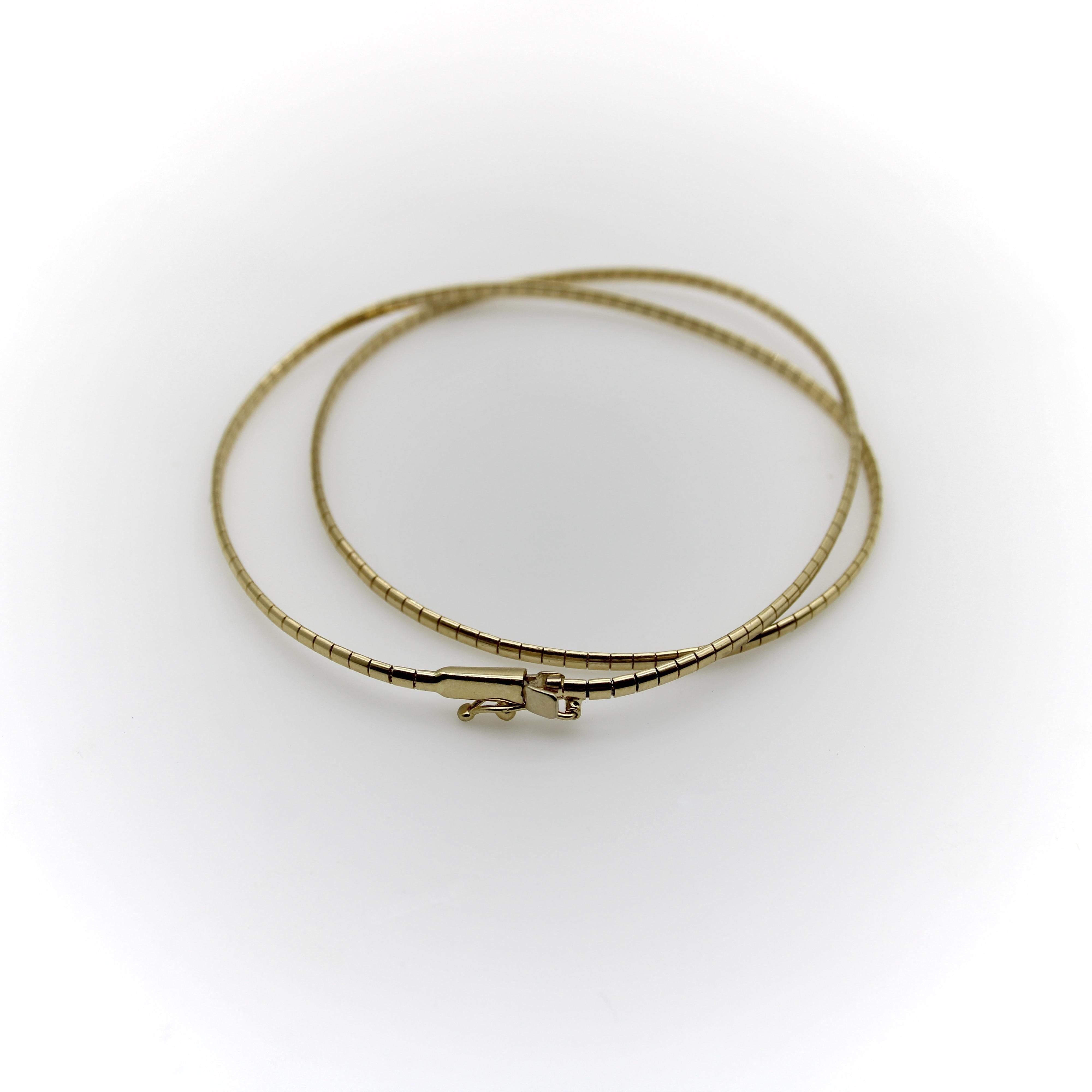 Moderno Collana con collare a segmenti in oro 14K vintage in vendita