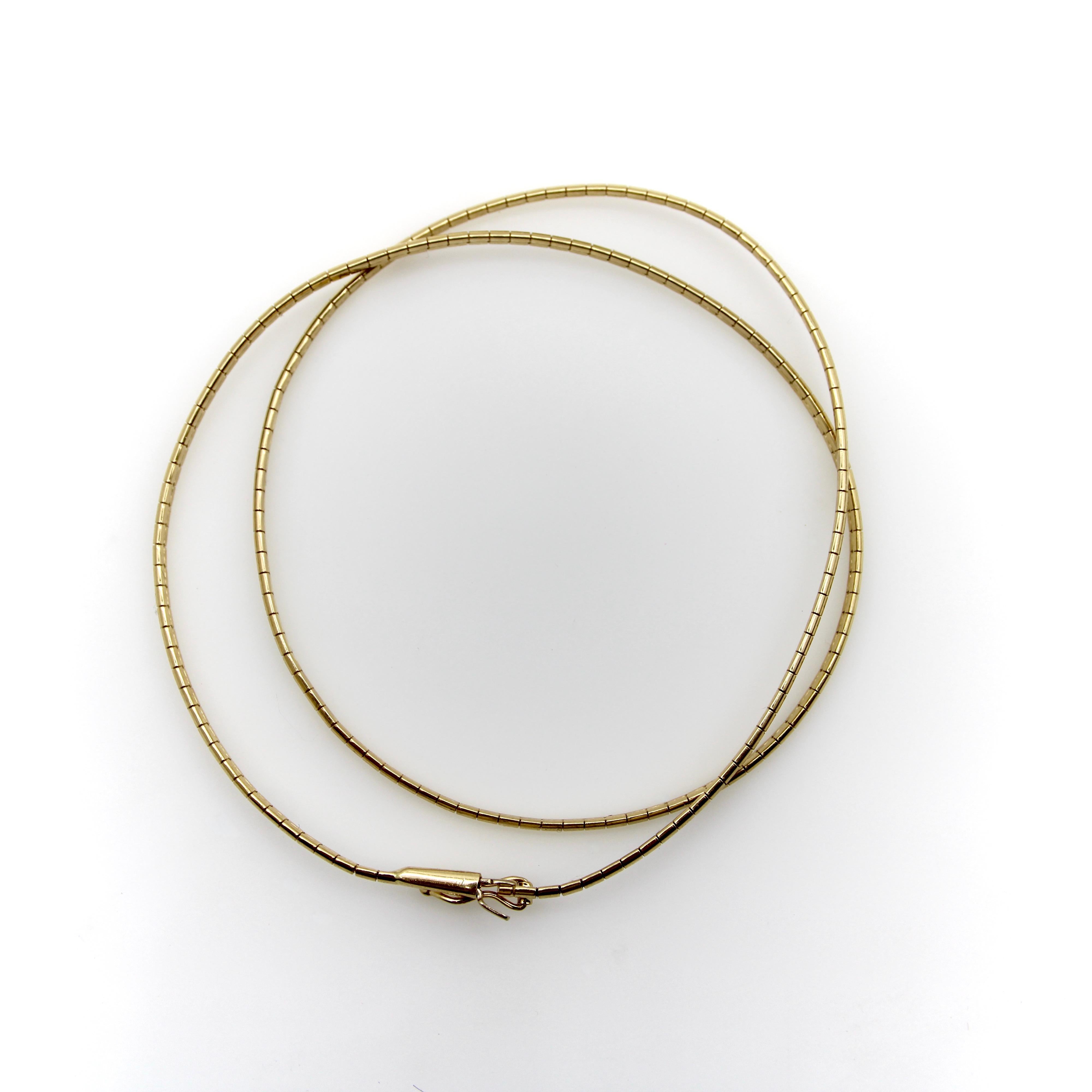 Collana con collare a segmenti in oro 14K vintage In condizioni buone in vendita a Venice, CA