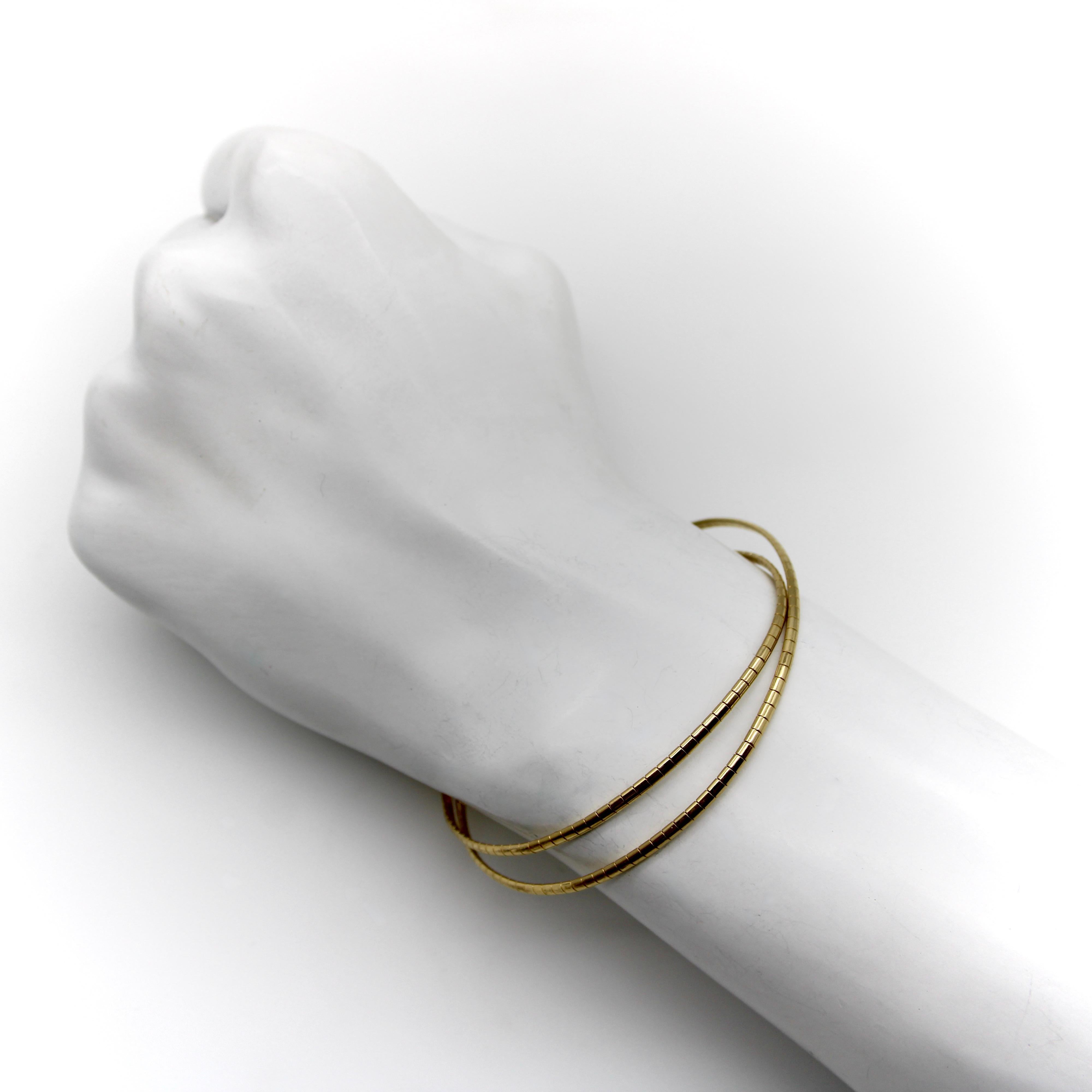 Collar Segmentado de Oro 14K Vintage en venta 1
