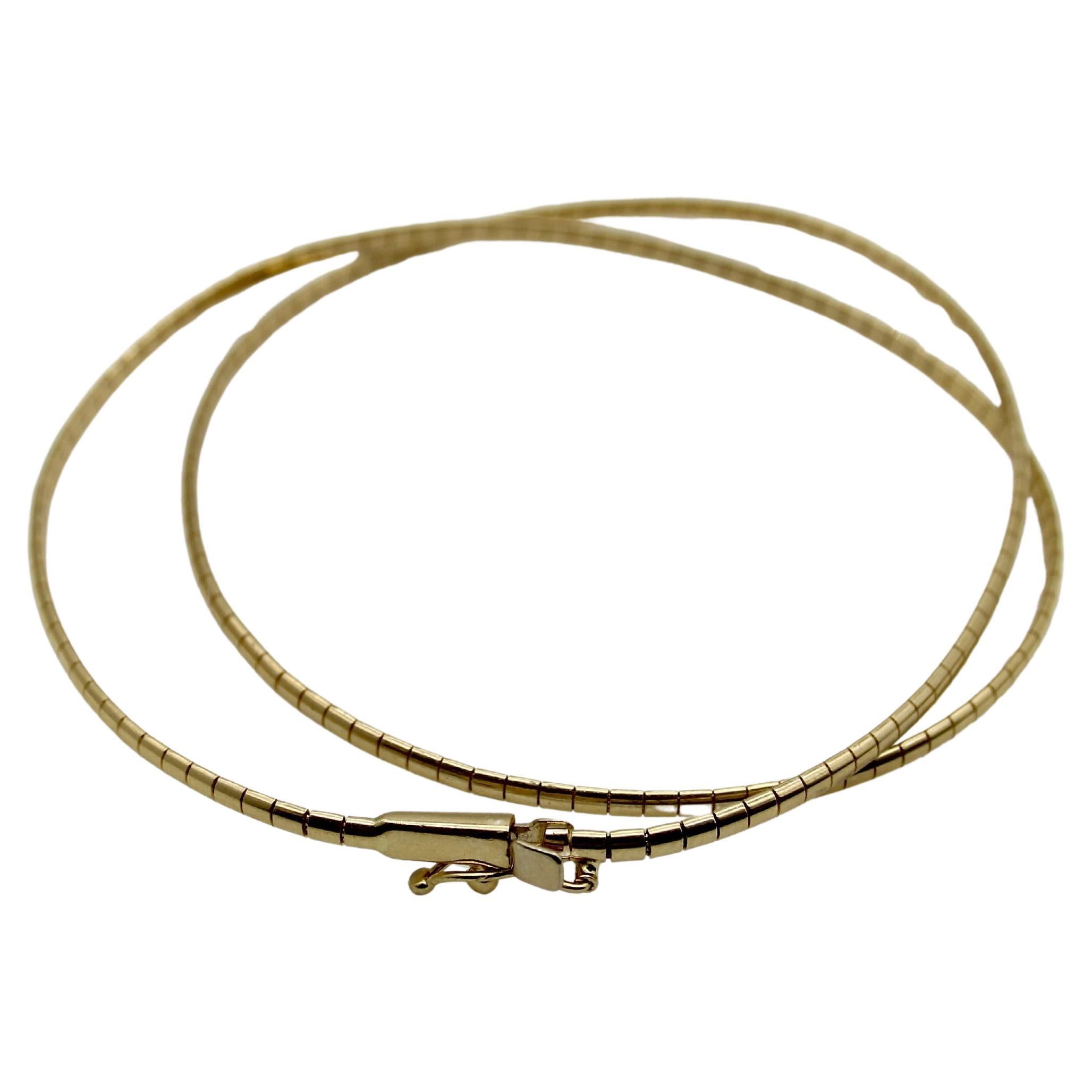 Collar Segmentado de Oro 14K Vintage en venta