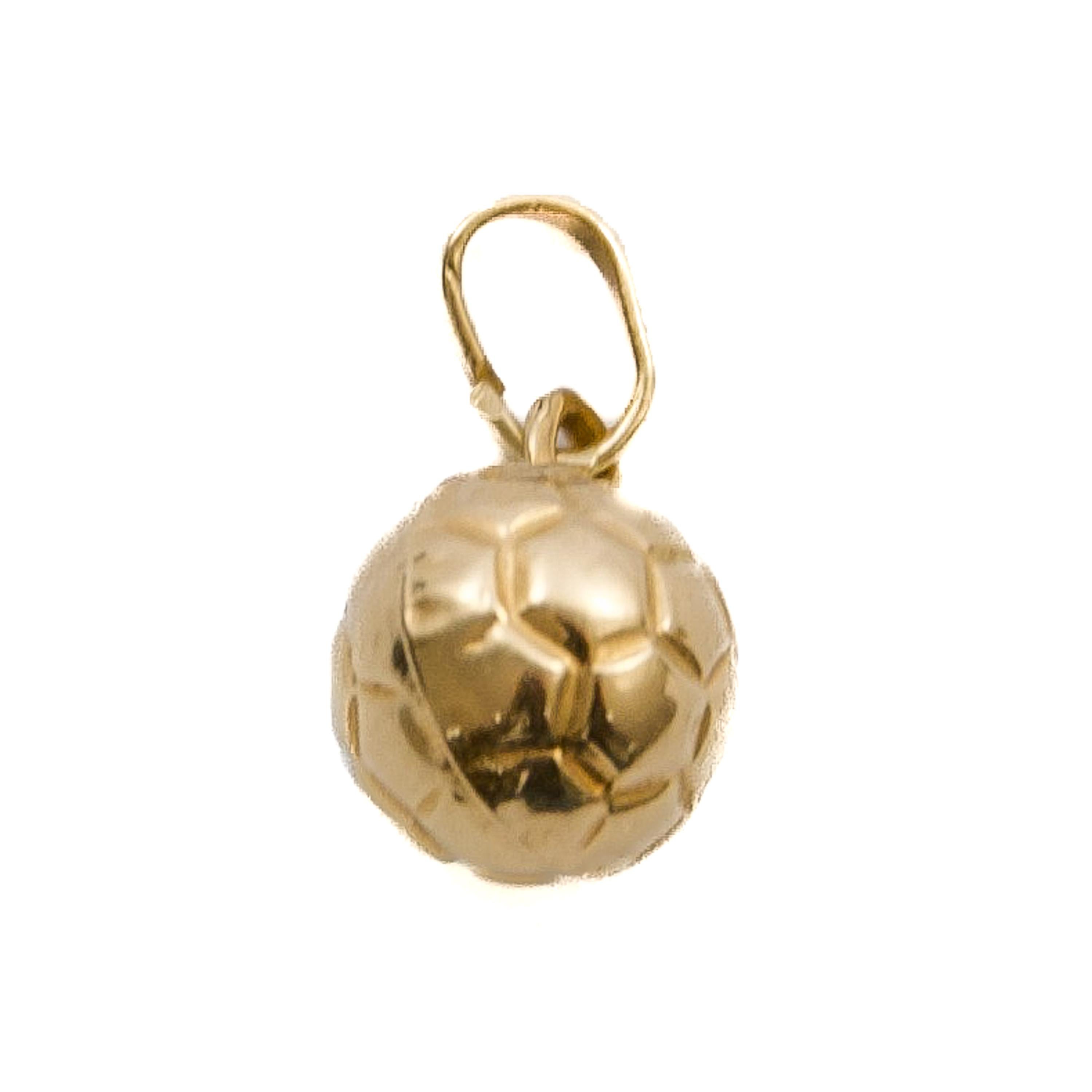 Pendentif en or 14K avec breloque petit Ball and Ball Ball Vintage Bon état - En vente à Rotterdam, NL