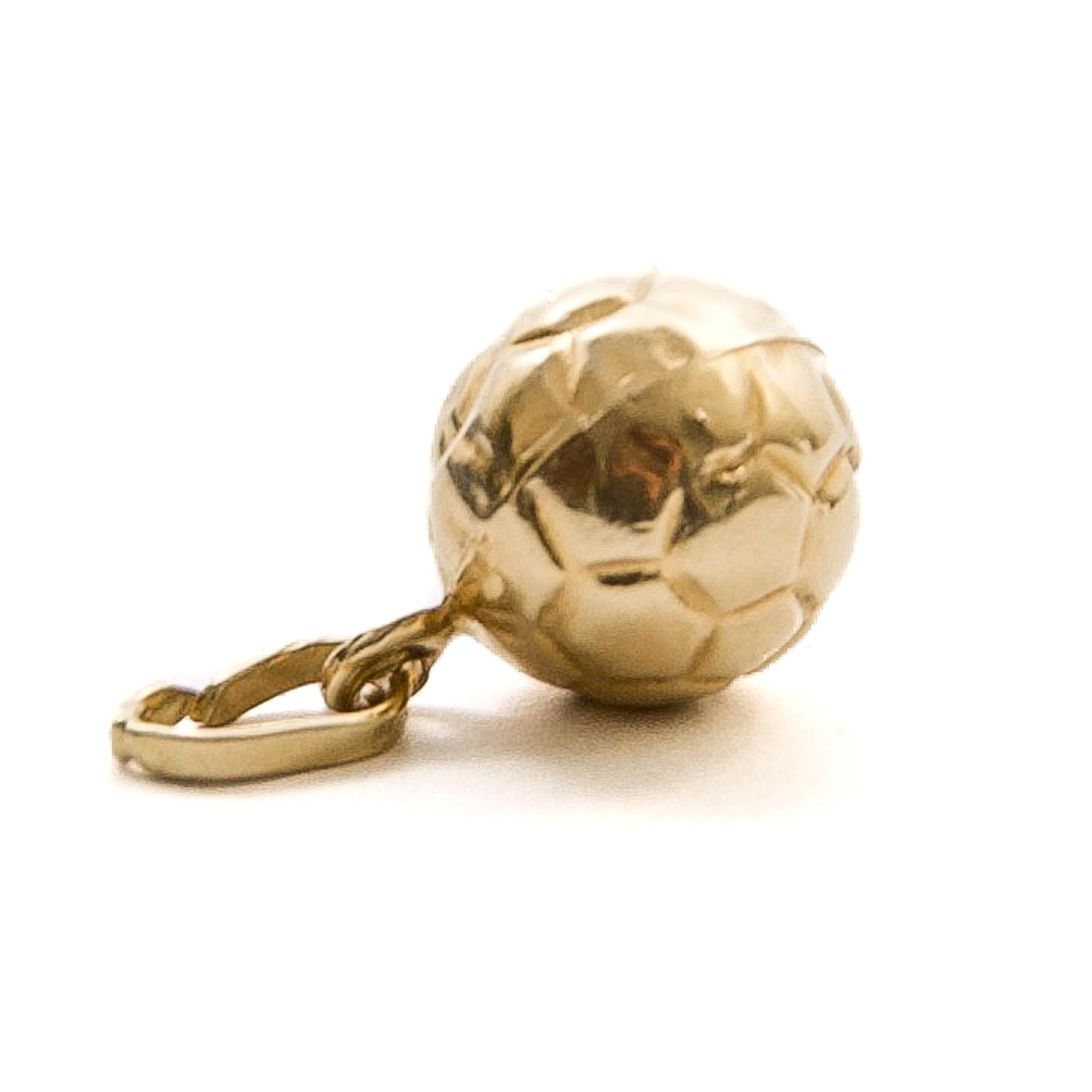 Pendentif en or 14K avec breloque petit Ball and Ball Ball Vintage en vente 2