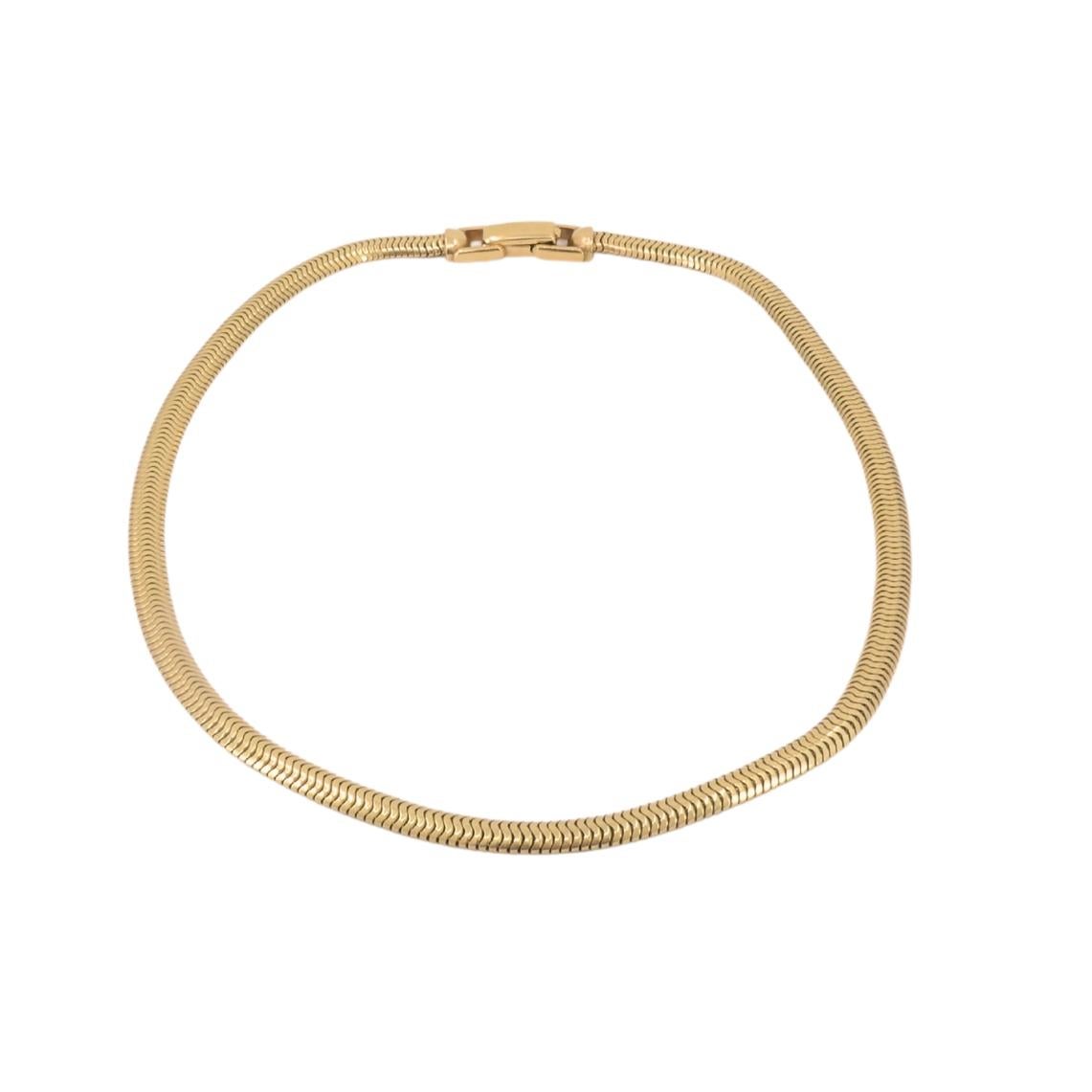 da uomo o donna Collana con catena a serpente in oro 14k vintage in vendita