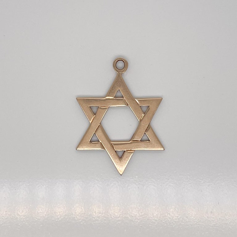 Star Of David Charm Gold Bracelet
