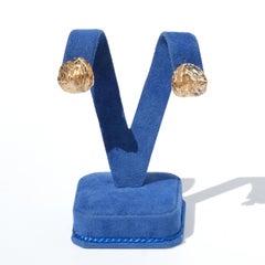 Vintage 14K Gold Stud Earrings "Ruska" by Lapponia Made 1974