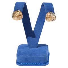 Vintage 14K Gold Stud Earrings "Ruska" by Lapponia Made 1974