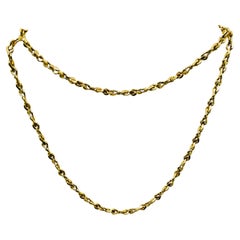 Vintage 14k Gold Swirl Link Chain Necklace