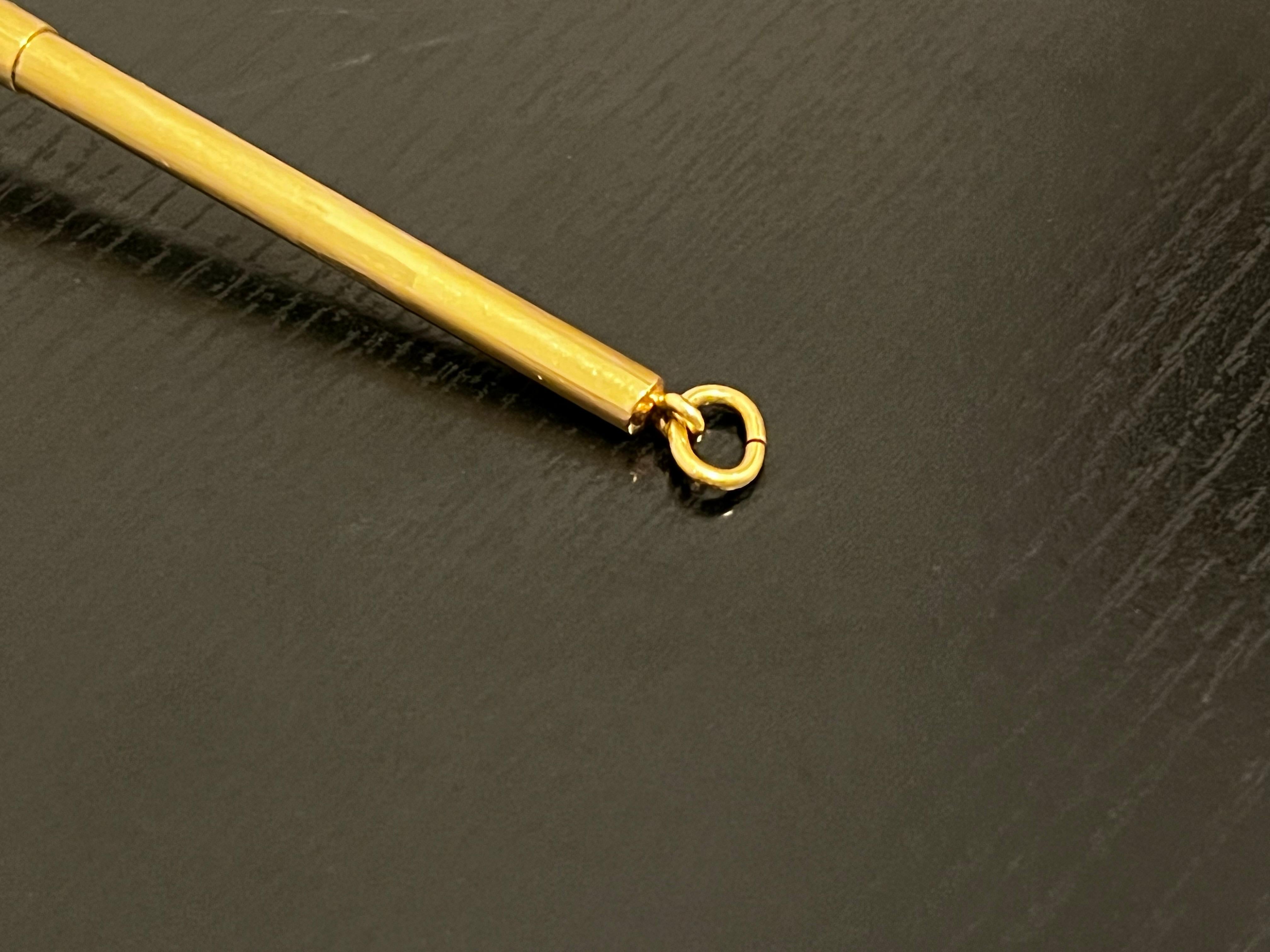 Swizzle Stick vintage de oro de 14 quilates en venta 1