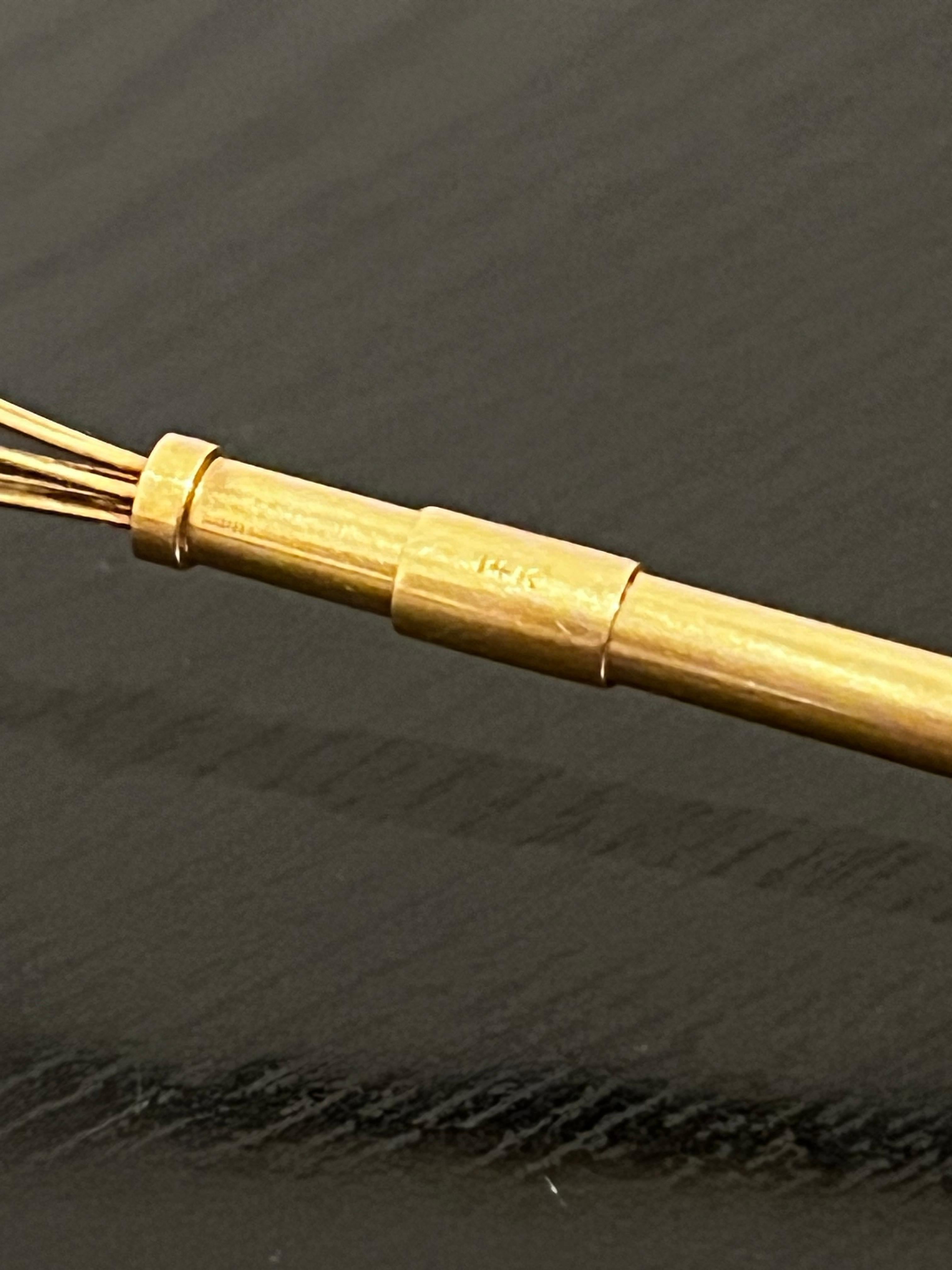 Swizzle Stick vintage de oro de 14 quilates en venta 2