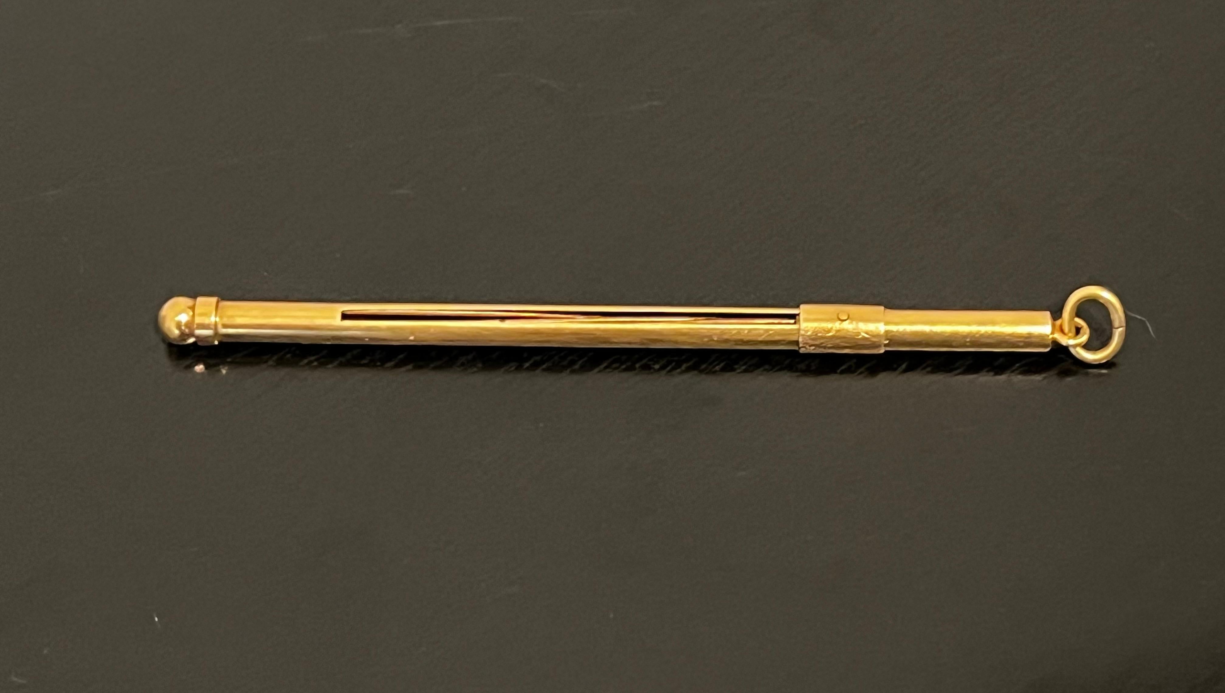 Swizzle Stick vintage de oro de 14 quilates en venta 3