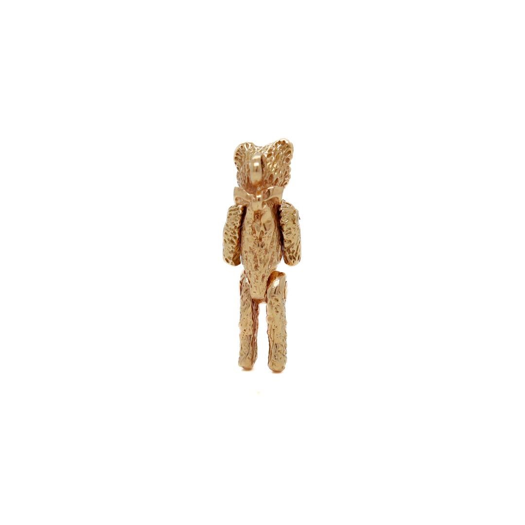 14k gold teddy bear charm