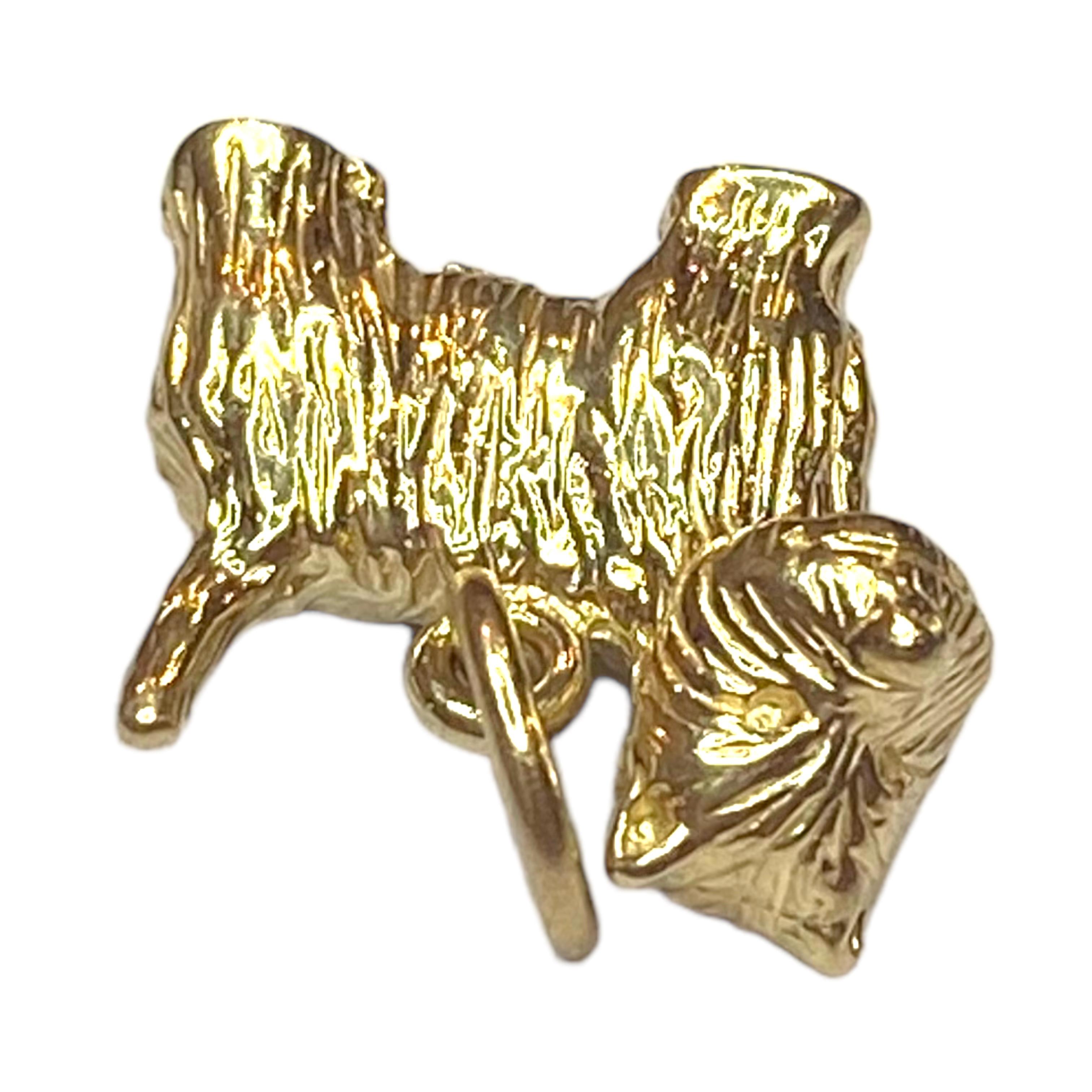 Vintage 14K Gold Terrier Charm Pendant 2