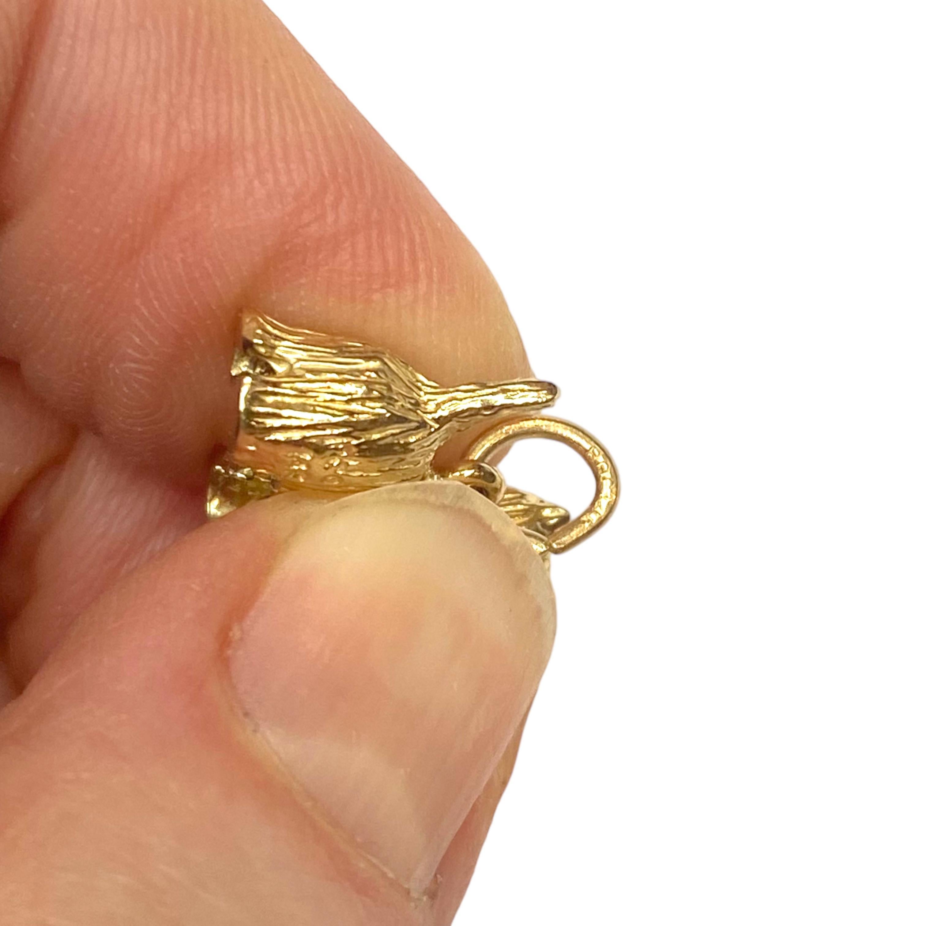 Vintage 14K Gold Terrier Charm Pendant 3